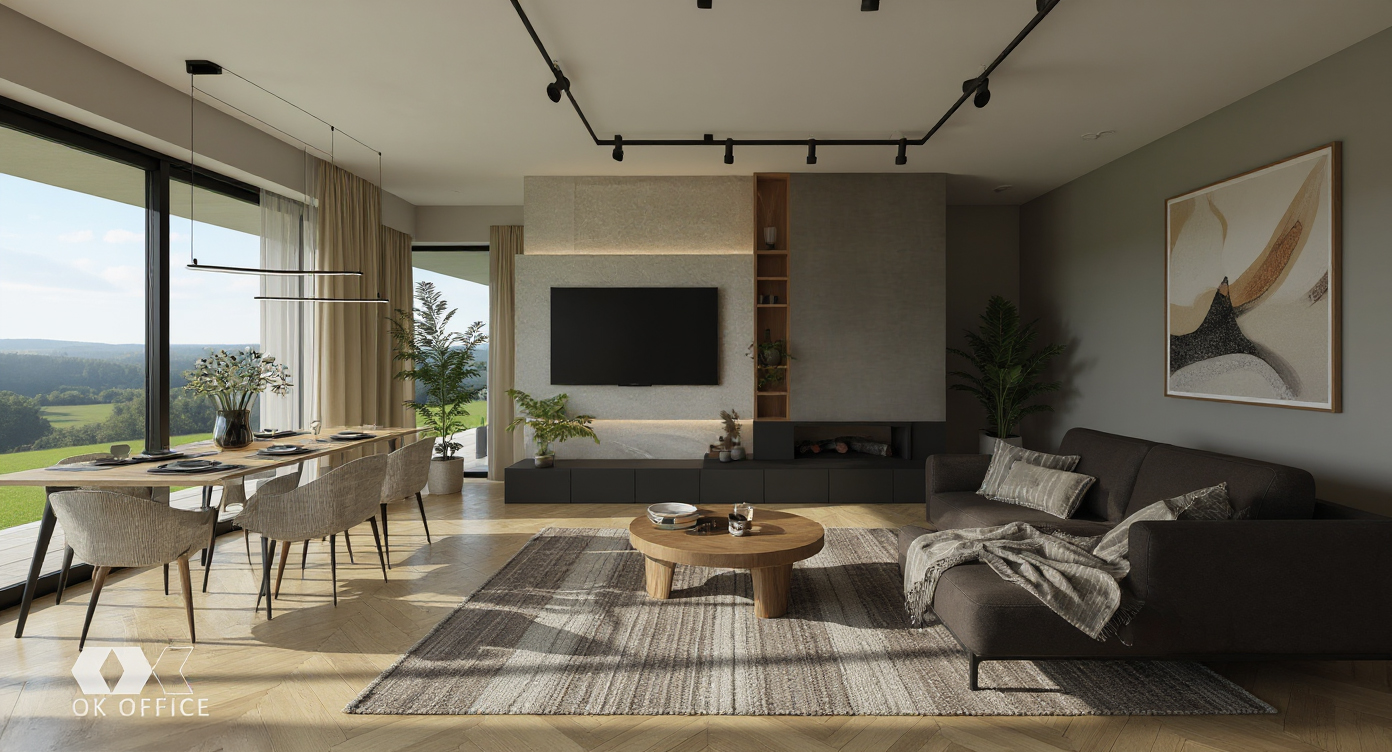 Projekt wnętrz – OK OFFICE - ujęcie 1